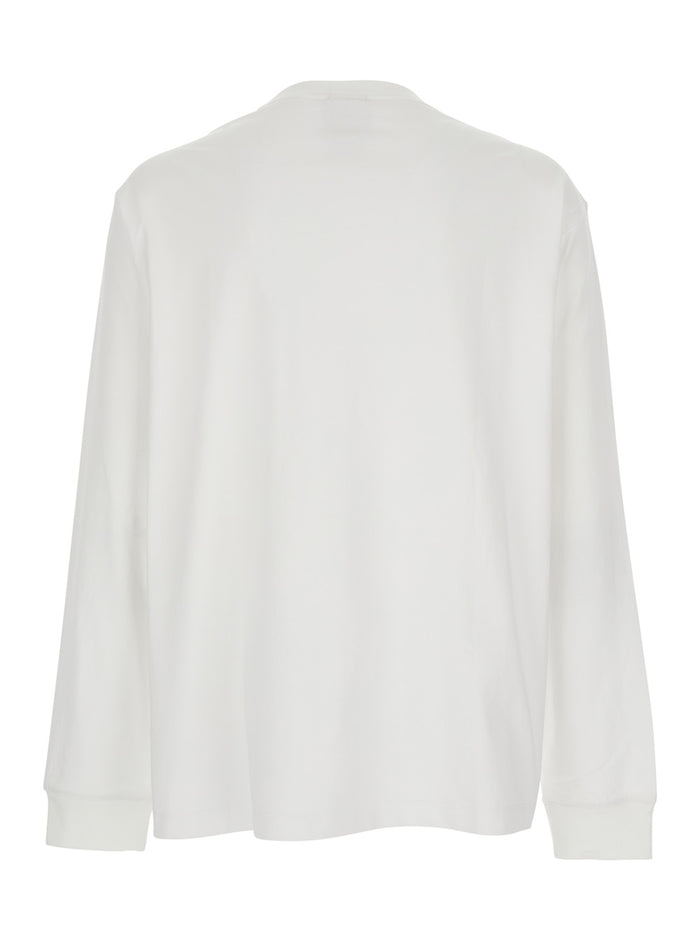 Crew Neck T-shirt CALVIN KLEIN with Front Logo in White Cotton for Men Tshirts And Polo Shirts