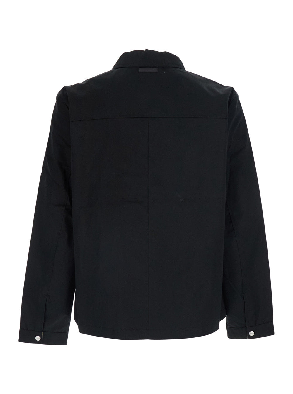 Jacket LS COTTON WING COLLAR SHIRT JACK Black with and Nylon Wave for Men Outerwear