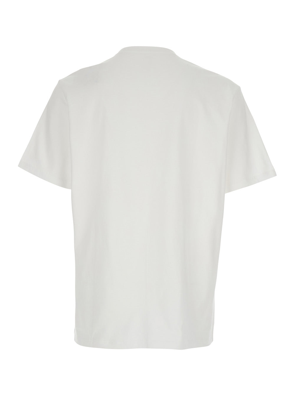 White T-Shirt with Lettering Logo on the Front for Men Cotton Tshirts And Polo Shirts
