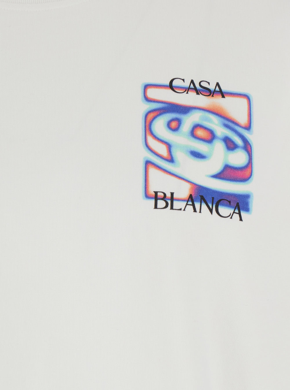 White T-Shirt With Logo Detail On The Front And Maxi Print Back Cotton Man Organic Tshirts Polo Shirts