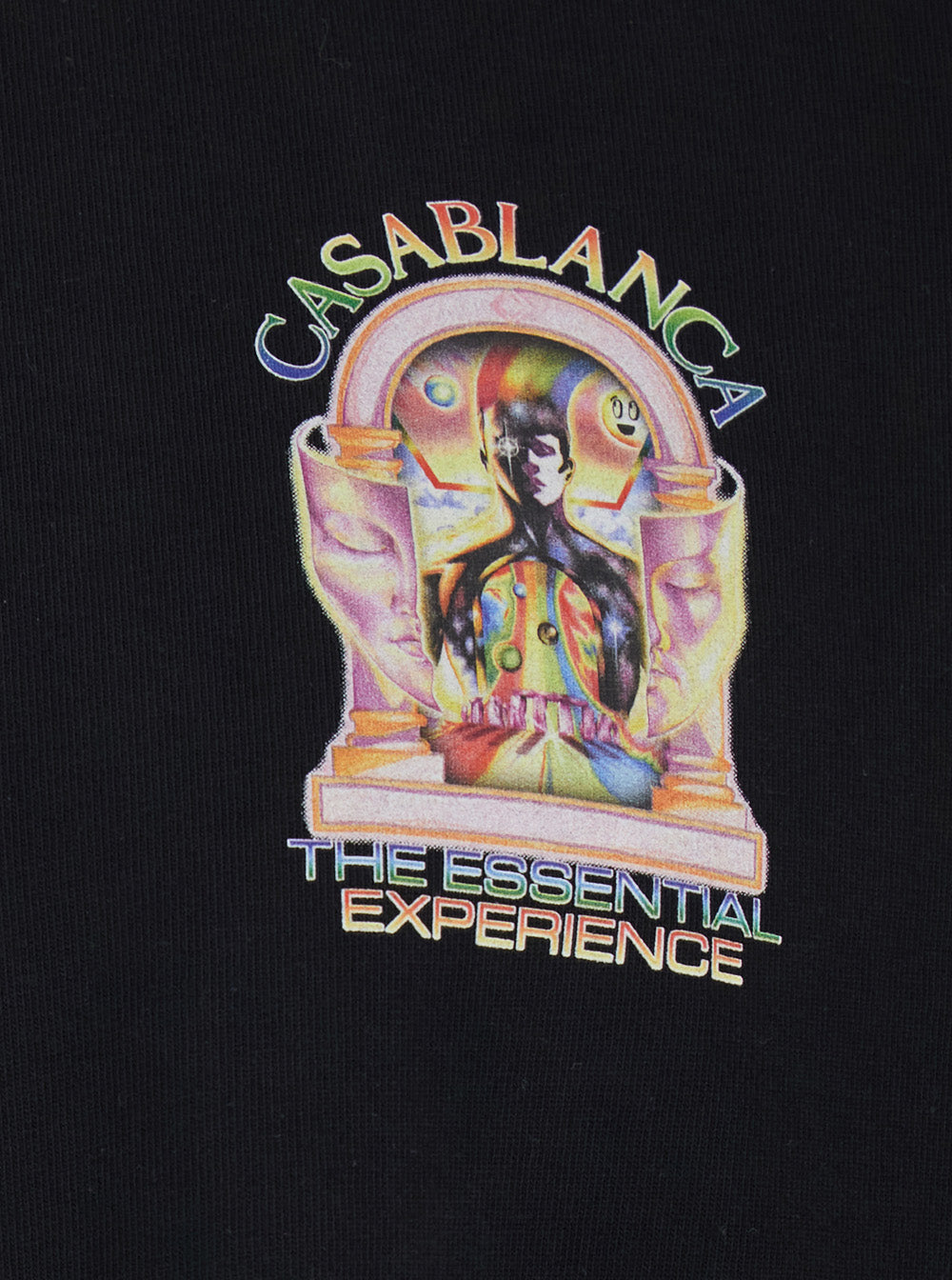 Black T-Shirt with Logo Detail on the Front and Maxi Print Back in Mens Cotton Organic Tshirts Polo Shirts