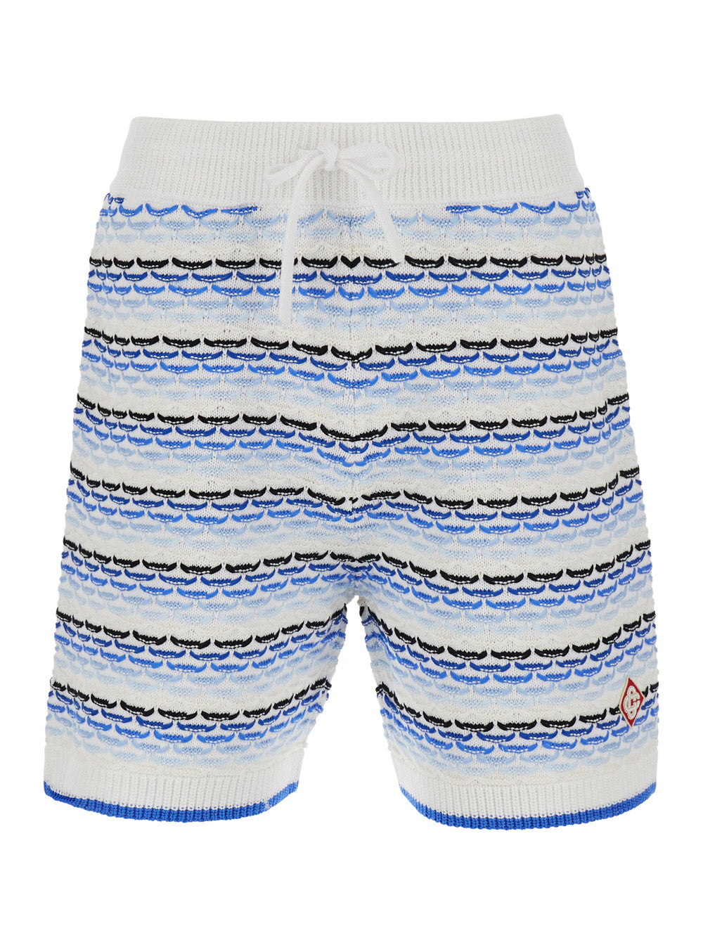 Shorts KITTED Blue with Classic Design in Cotton for Men Blu And Bermuda