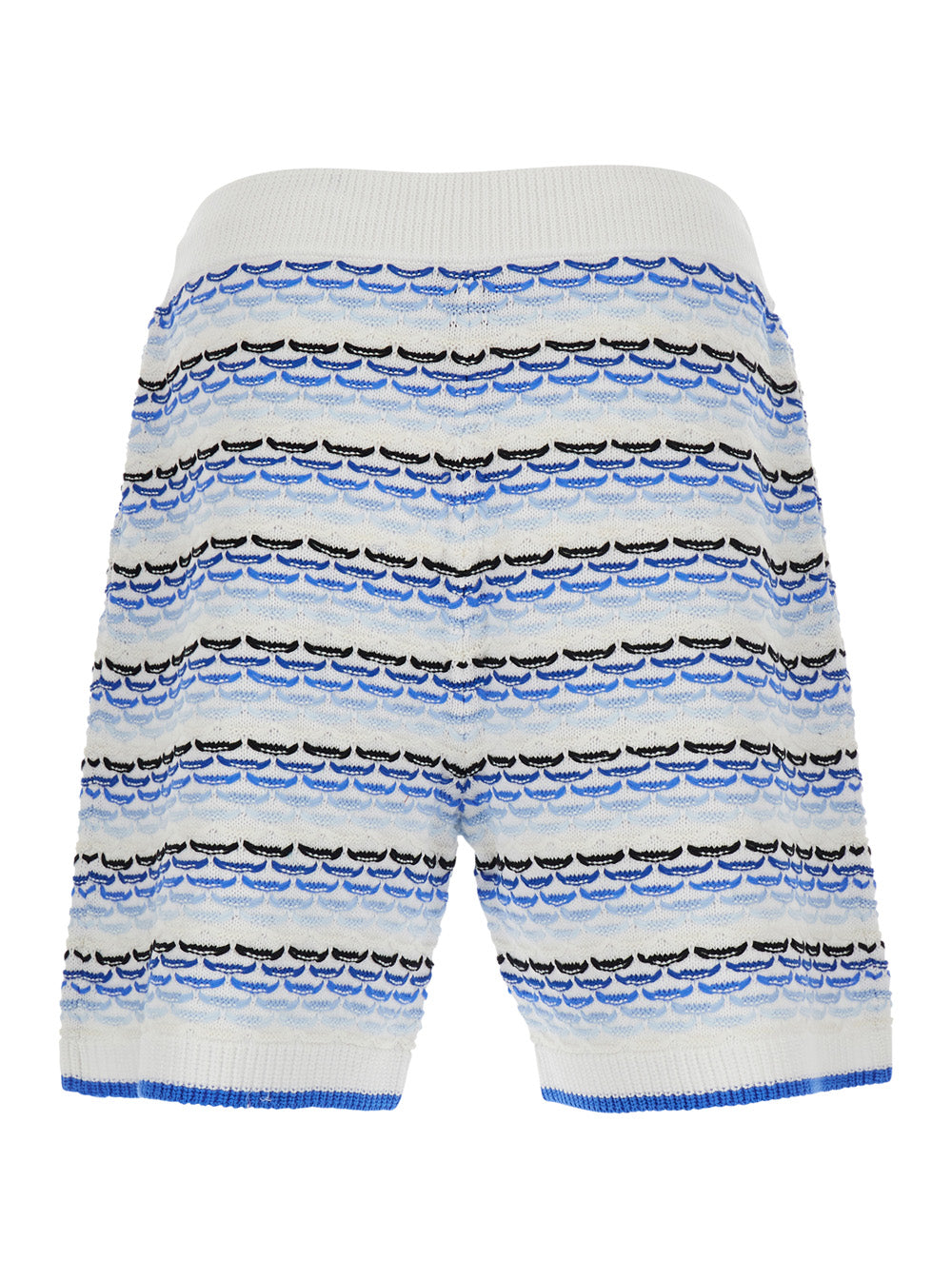 Shorts KITTED Blue with Classic Design in Cotton for Men Blu And Bermuda
