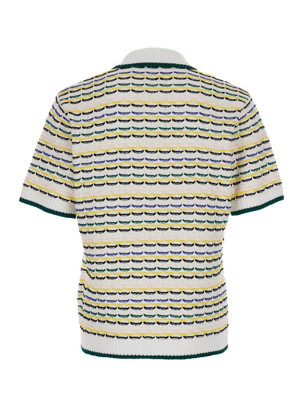 Multicolor Polo With Logo Embroidery On The Front And All-Over Stripes Cotton Man Tshirts Shirts