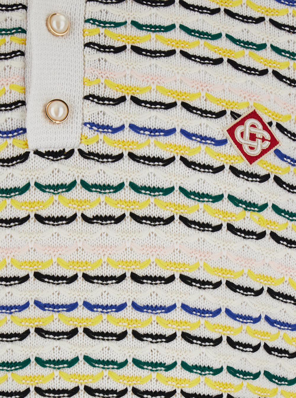 Multicolor Polo With Logo Embroidery On The Front And All-Over Stripes Cotton Man Tshirts Shirts