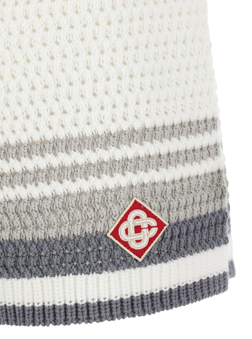 White Bermuda Shorts With Drawstring And Logo Embroidery On Front Cotton Man