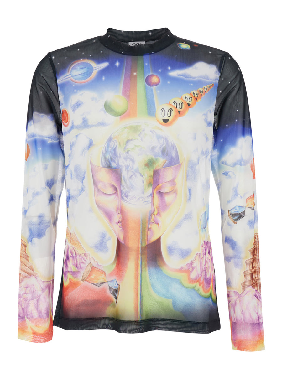 Long Sleeve T-Shirt Multicolour Polyester