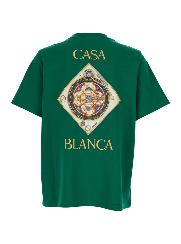Green T-Shirt TAKE ME TO CHURCH with Round Neck in Cotton for Men Tshirts And Polo Shirts