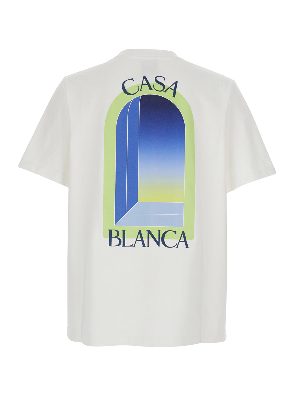 White ARCHES T-Shirt with Round Neck and Short Sleeves for Men Tshirts Polo Shirts