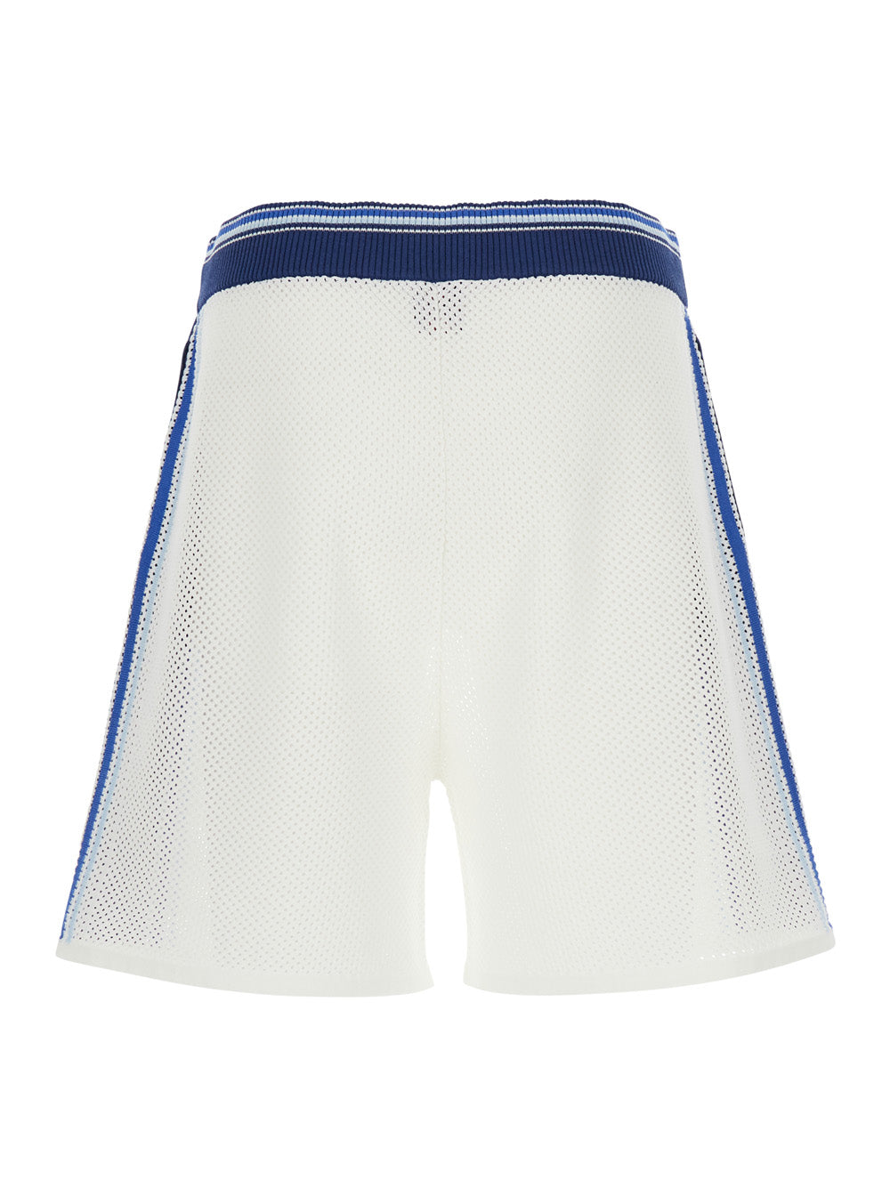 Shorts MESH STRIPE with Blue Details in White Men And Bermuda