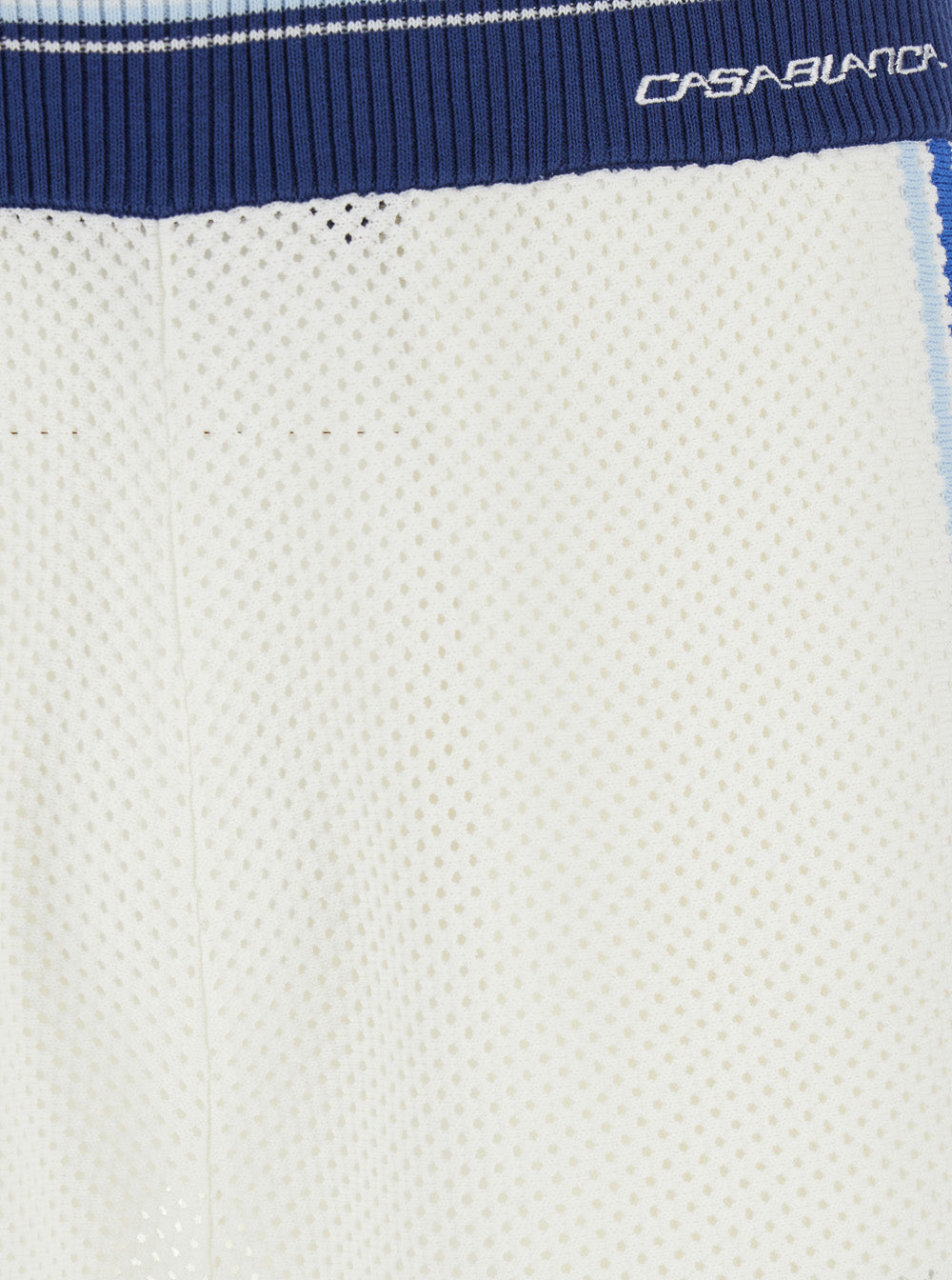 Shorts MESH STRIPE with Blue Details in White Men And Bermuda