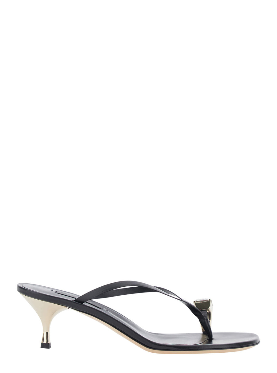 Sandals Giulia Black Leather Calf