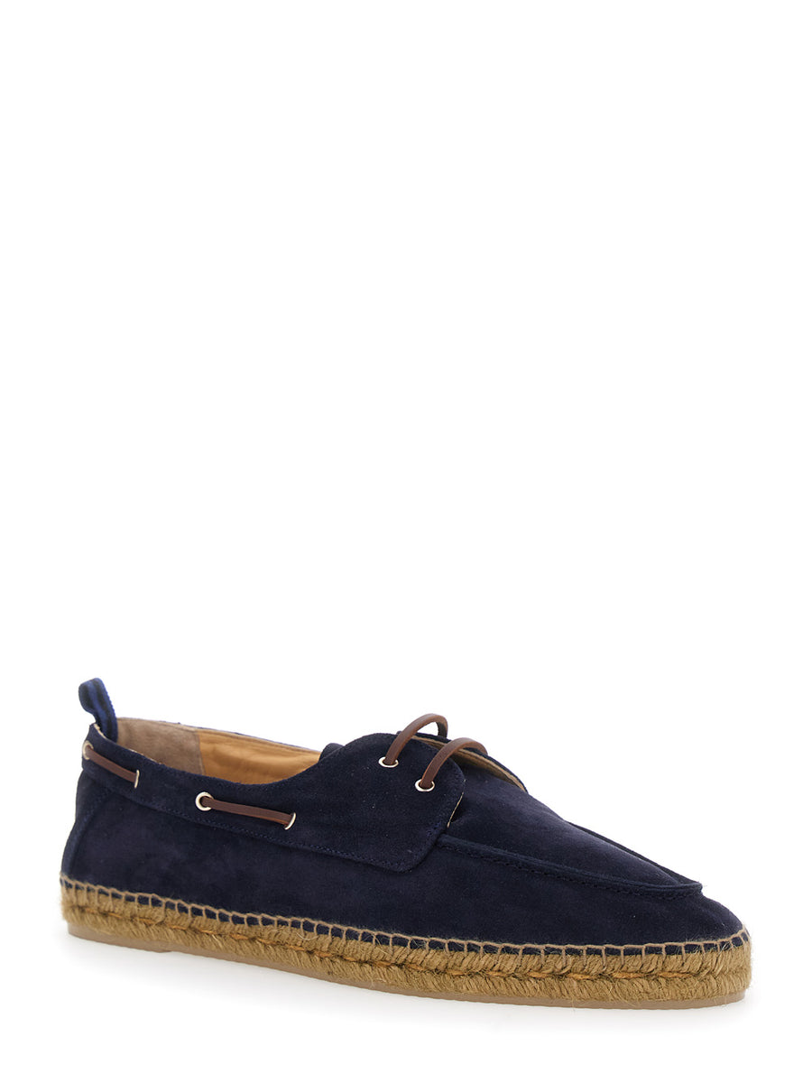 Espadrilles Nemo T-186 Serraje Blue Suede Calf Leather Shoe