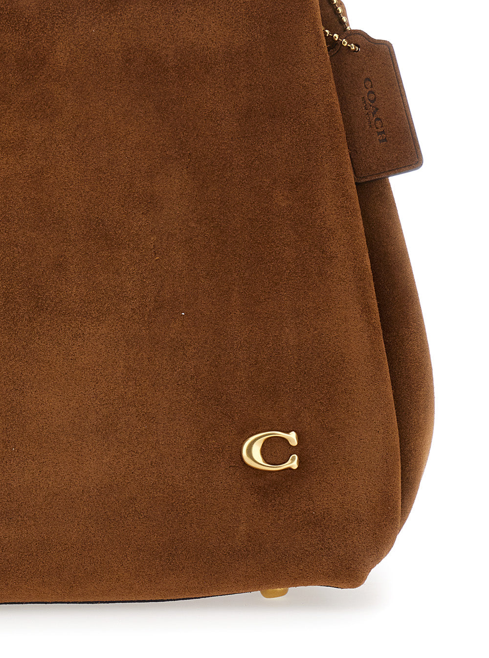 Shoulder Bag Suede Lana With Details And Logo Brown Woman