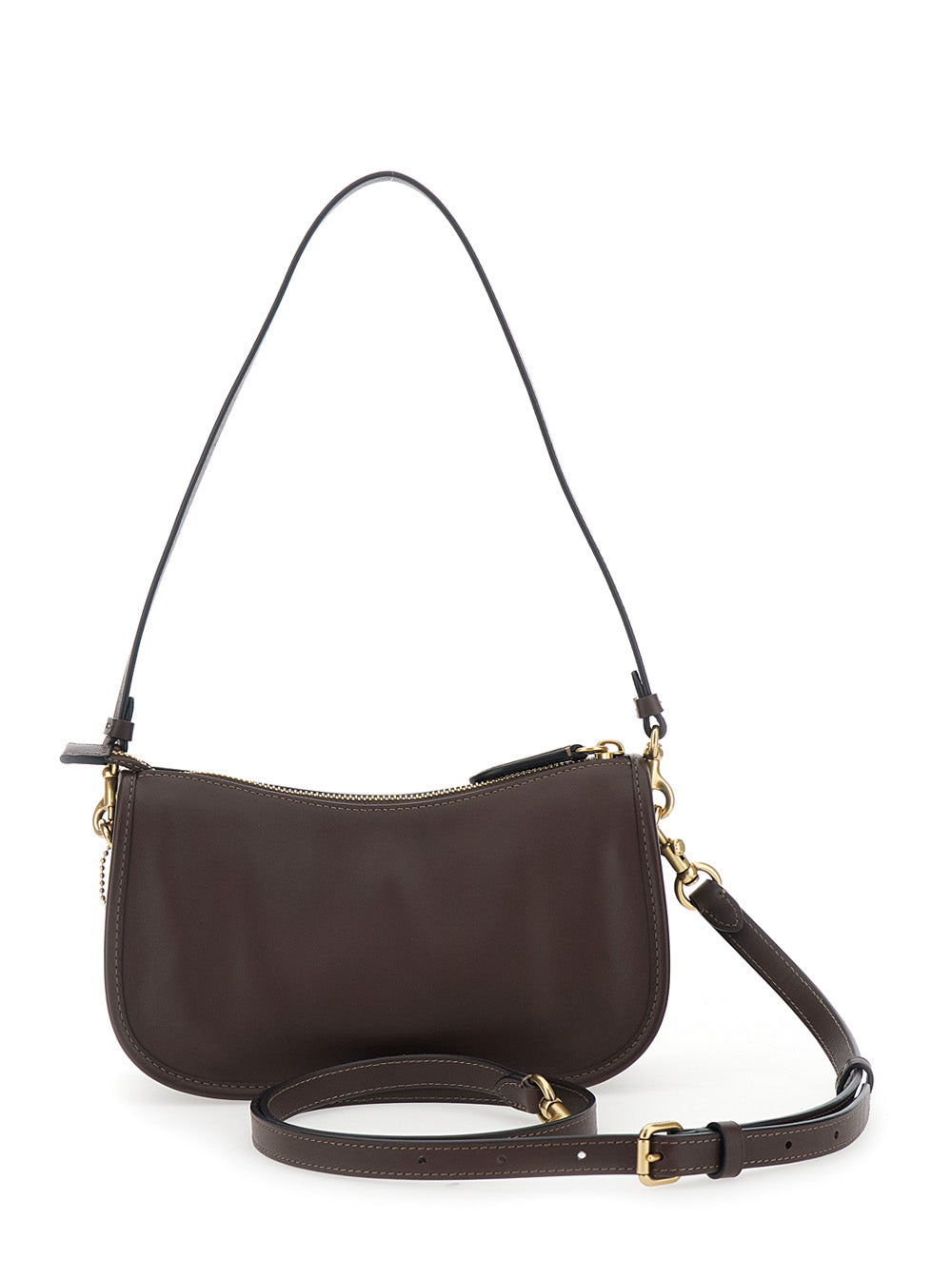 Brown Leather Waverly Shoulder Bag Cow