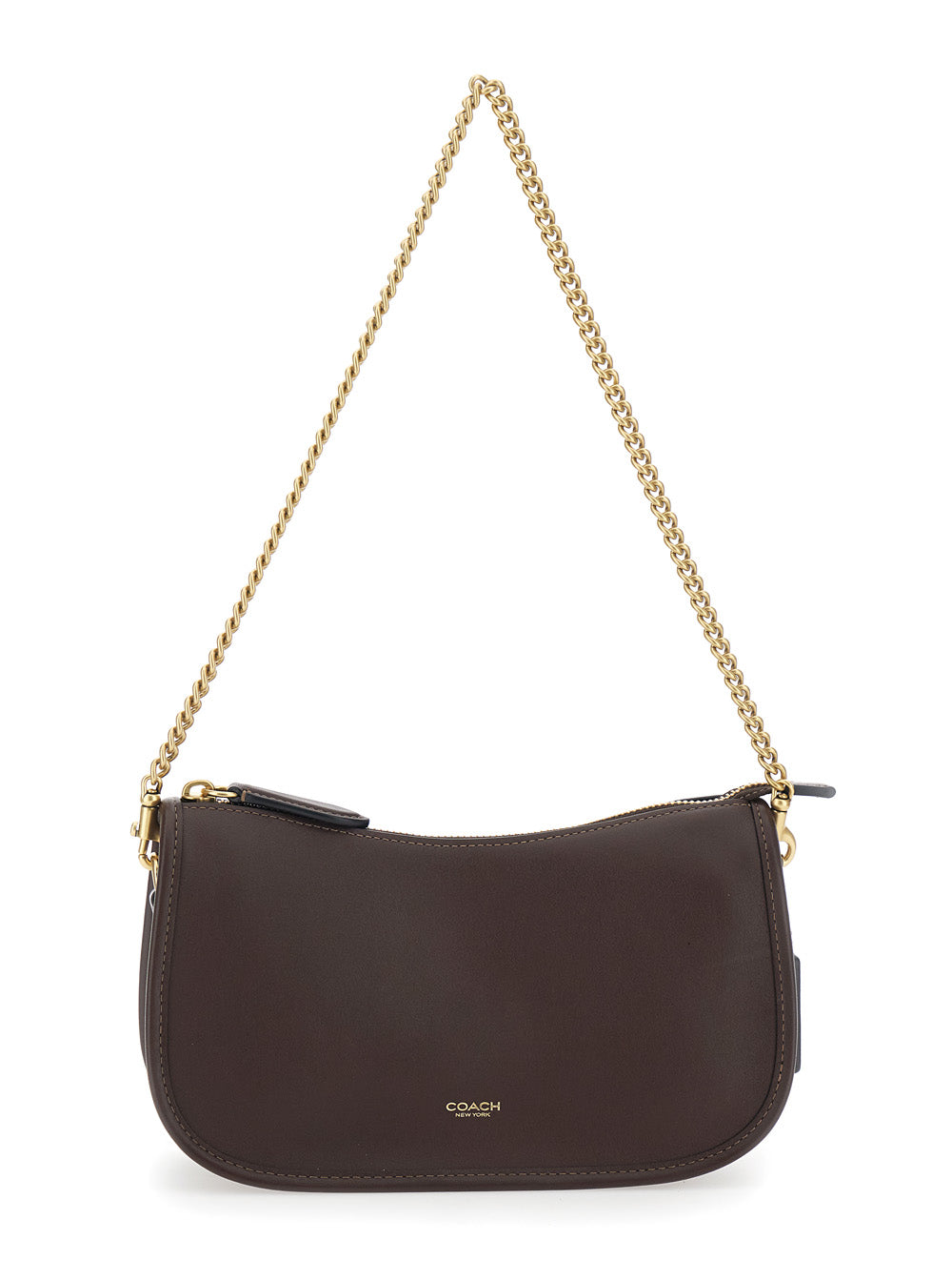 Brown Leather Waverly Shoulder Bag Cow