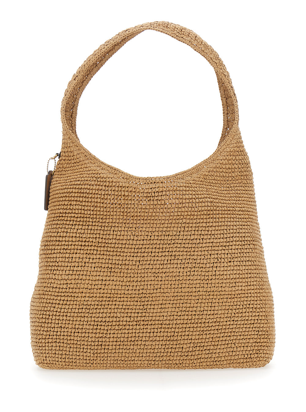Shoulder Bag Refined Weave Straw Brooklyn With Details And Beige Finishes For Women