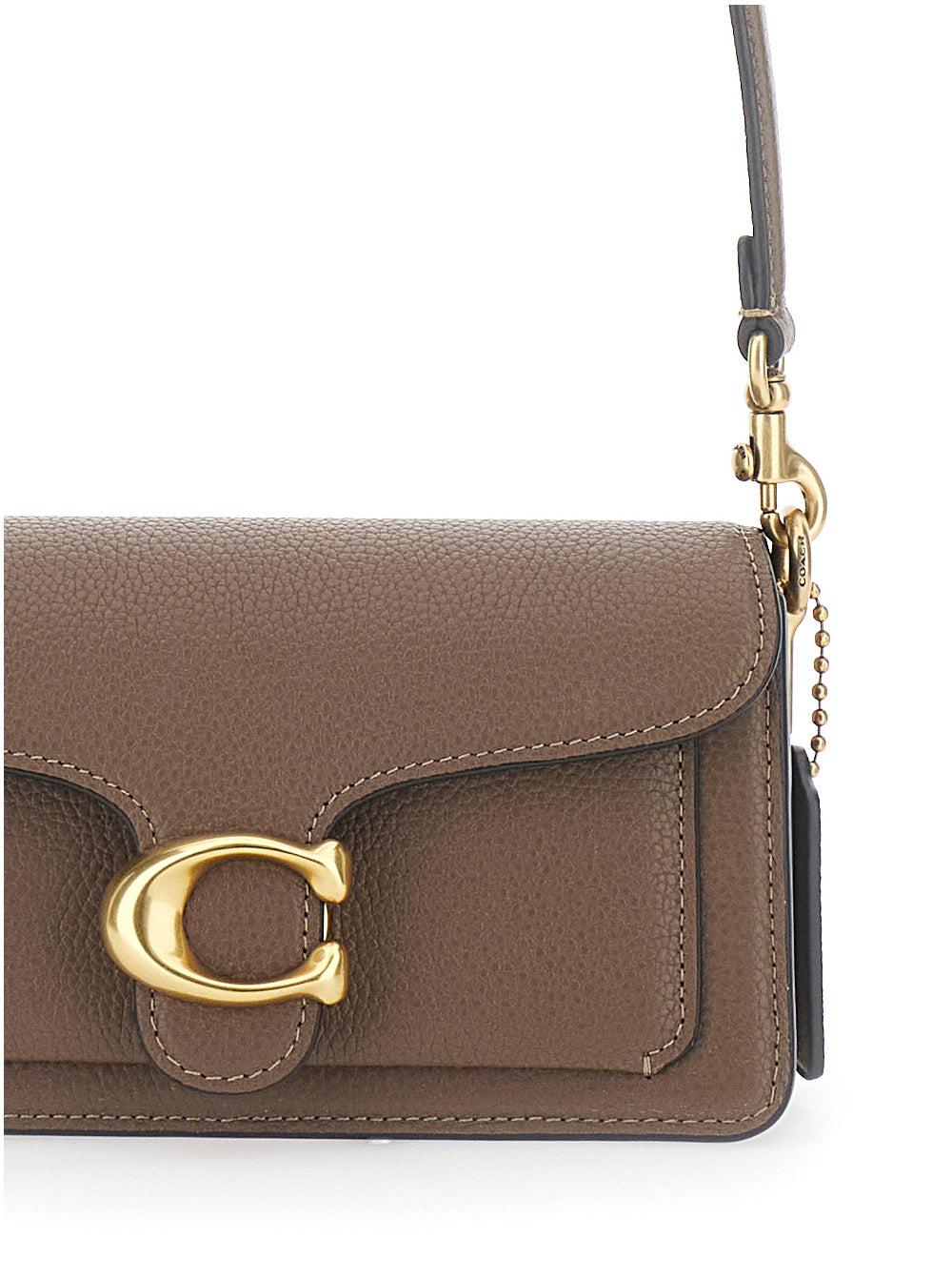 polished pebble leather tabby shoulder bag 20 refresh Brown Cow