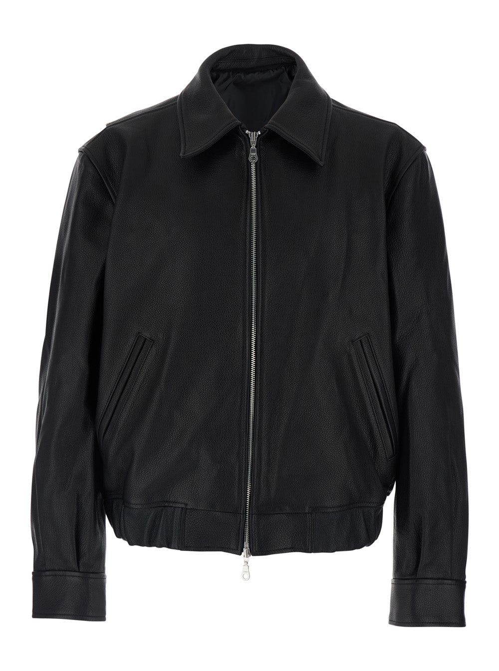 GOATSKIN BLOUSON Black Leather Jacket for Men Outerwear