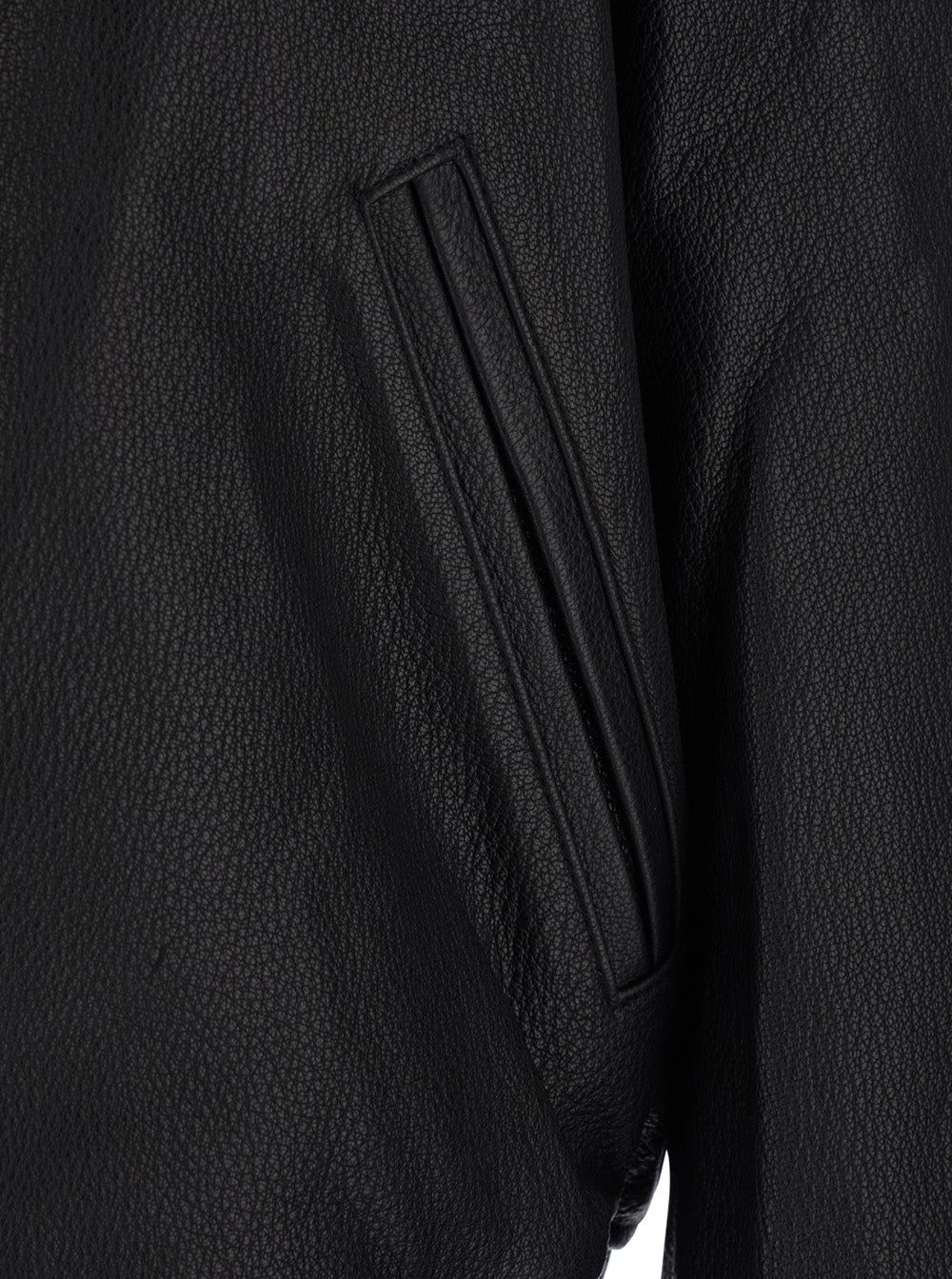 GOATSKIN BLOUSON Black Leather Jacket for Men Outerwear