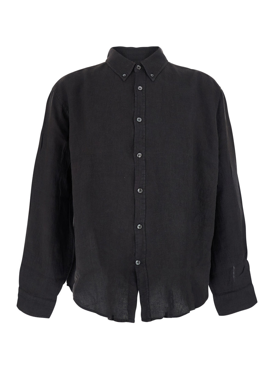 Shirt, Linen, Grey