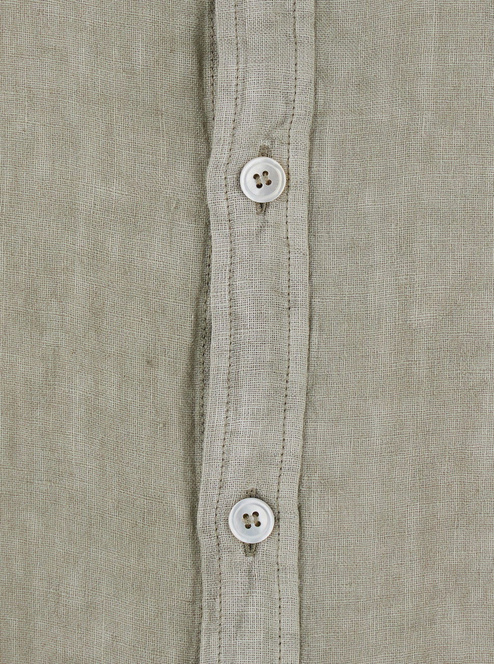 Beige Shirt Linen Dyed Oversized With Long Sleeves And Traditional Collar For Women Blouses