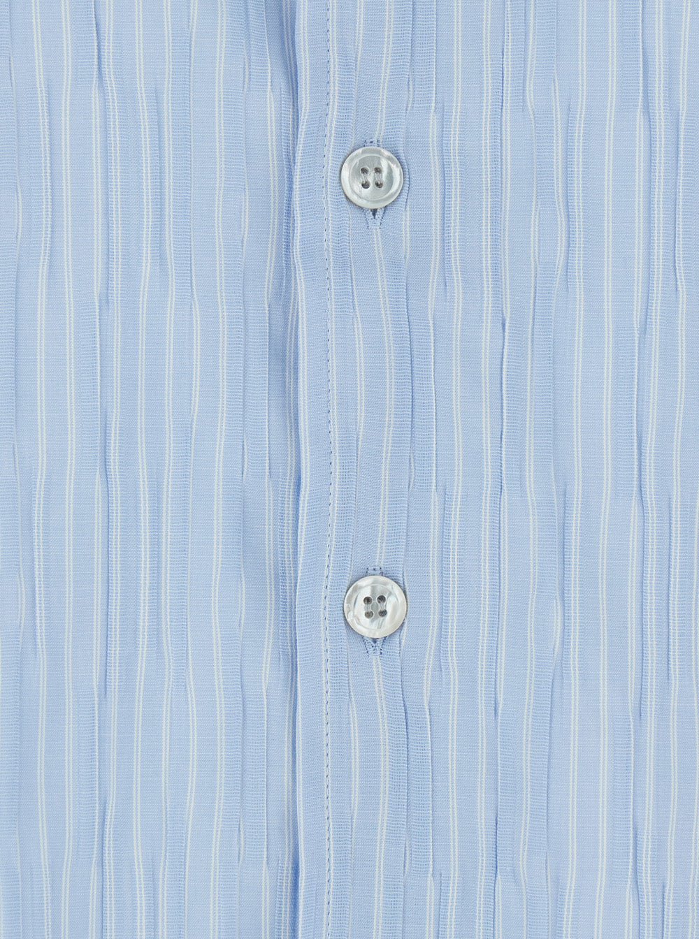 Shirt Semi-Overfit Wrinkle Stripe Blue Striped With Classic Collar And Long Sleeves Cotton For Women Blu Nylon Polyurethane Blouses