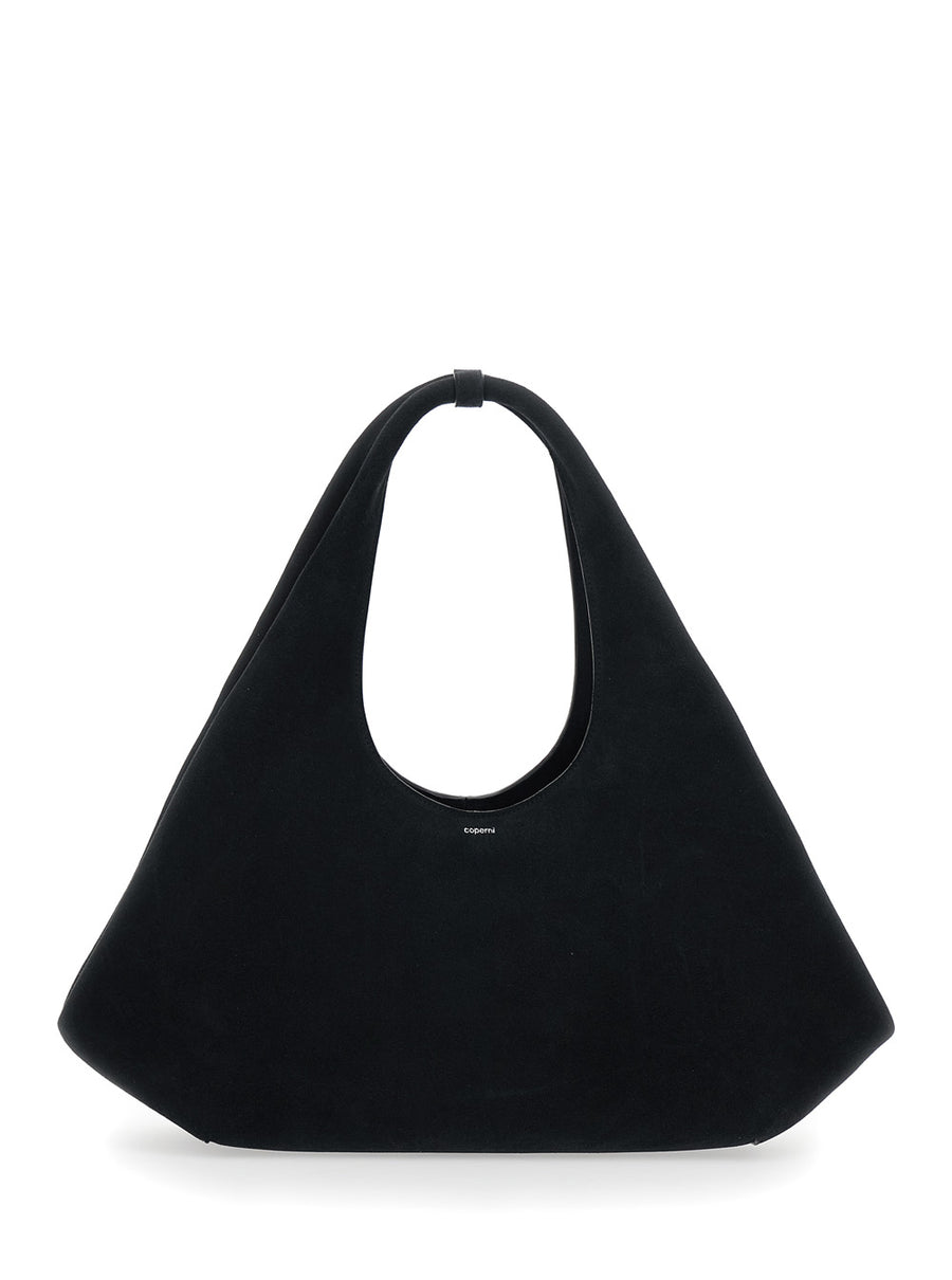 Shoulder Bag Black Suede