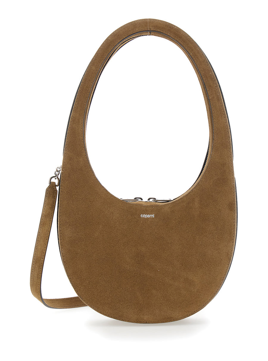 Shoulder Bag, Brown Suede Strap Cow Leather Bags