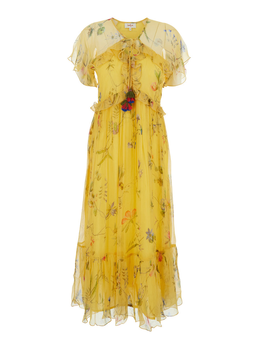 Long Dress Madrugada Yellow Viscose
