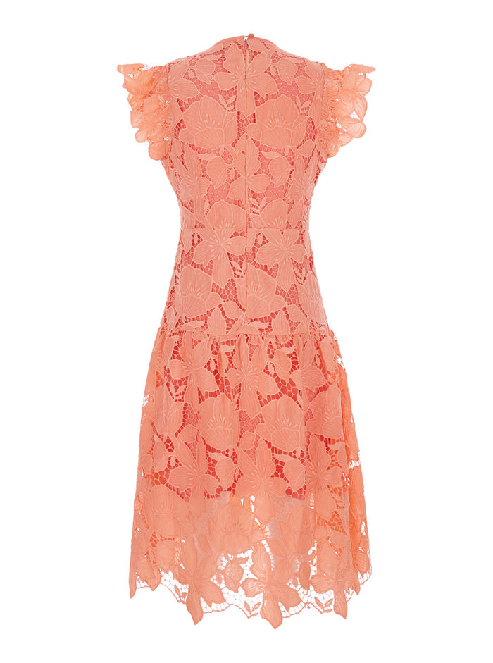 Gianna Robe Orange Polyester Dress