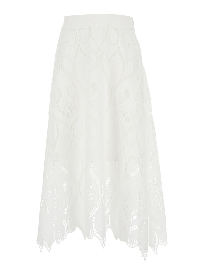 Dress DANNY JUPE with White Lace Inserts for Women Polyester Skirt