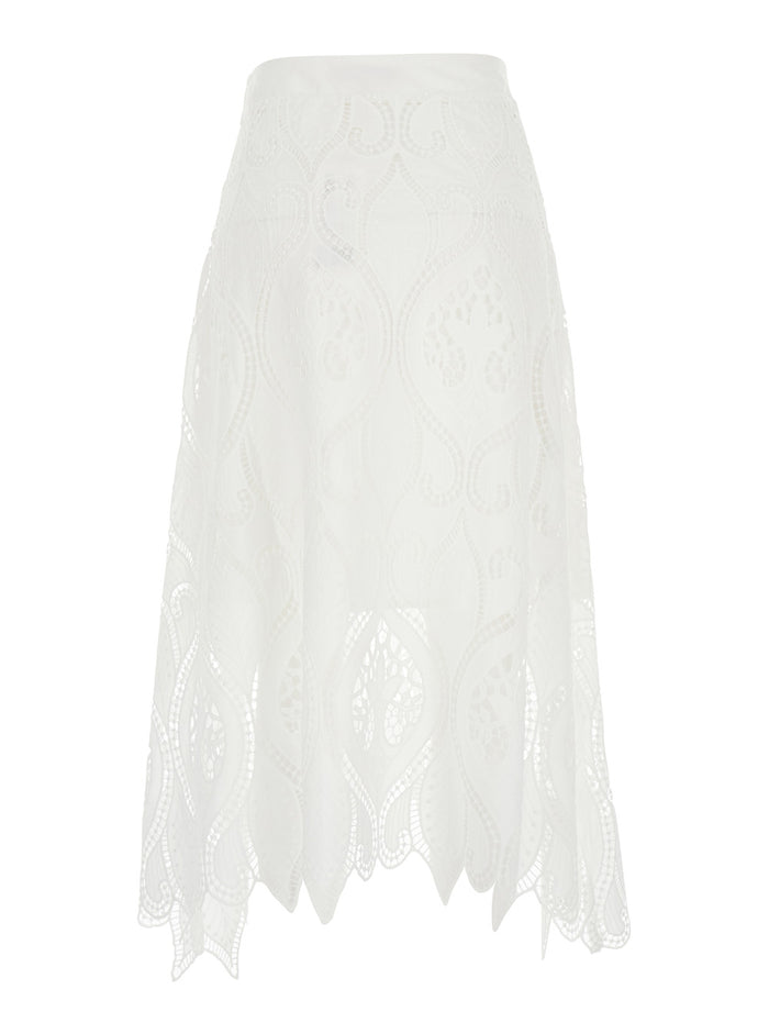 Dress DANNY JUPE with White Lace Inserts for Women Polyester Skirt