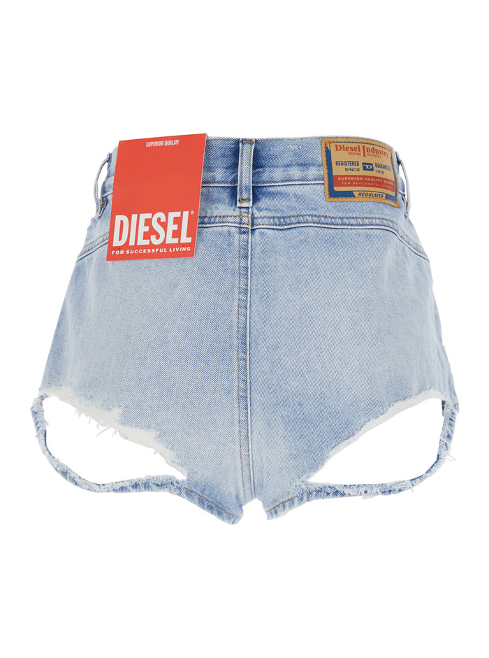 DE-LUNAR Blue Shorts with Side Pockets for Men Light And Bermuda