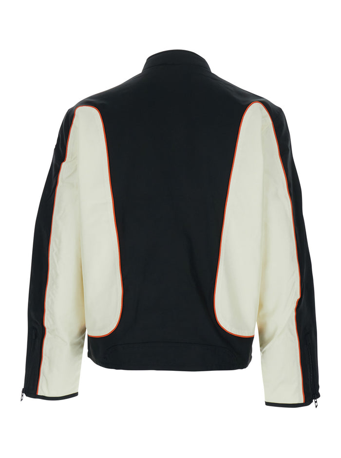 J-BLINK-WRD Jacket White-Black with Front Closure in Tech Fabric for Men White/black Outerwear