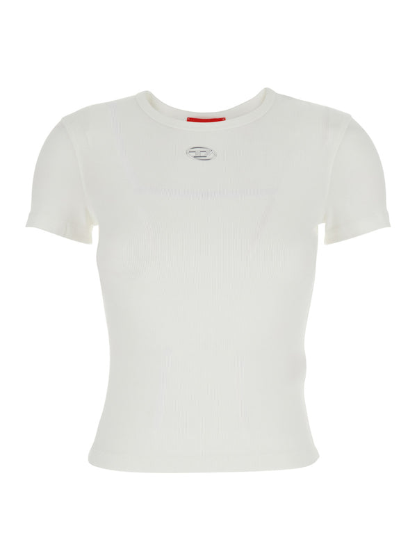 T-Shirt Dlogo White Cotton T-shirts & Jerseys