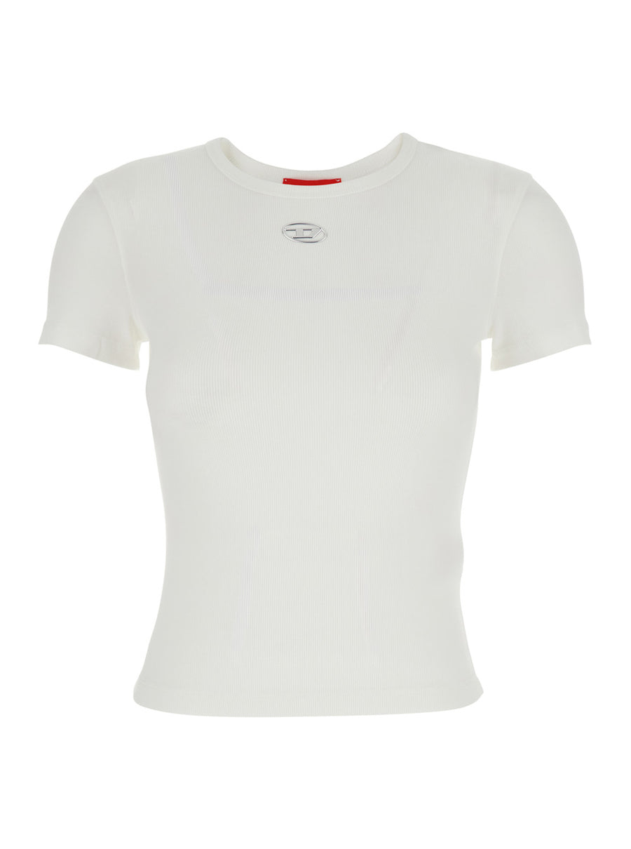 T-Shirt Dlogo White Cotton T-shirts & Jerseys