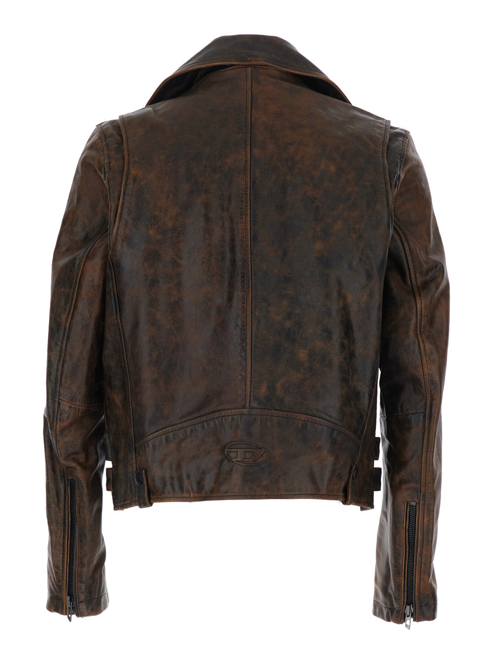 L-EON Jacket Brown with Leather Front Closure for Men Outerwear