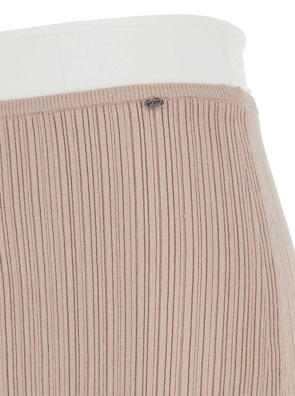 M-Zinia Dress with Contrast Waist and Logo Plate on the Front in Viscose Blend Pink Women Polyester Skirt