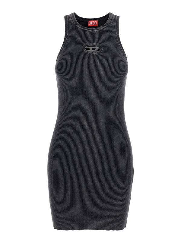 Dress Black Ribbed Cotton