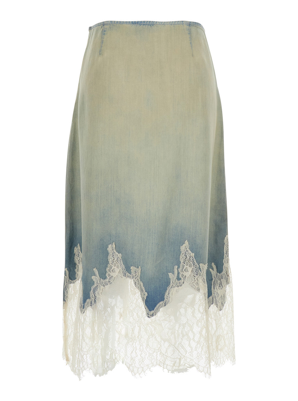 DE-MERSY-S Blue Dress with Lyocel Fabric Details Light Skirt