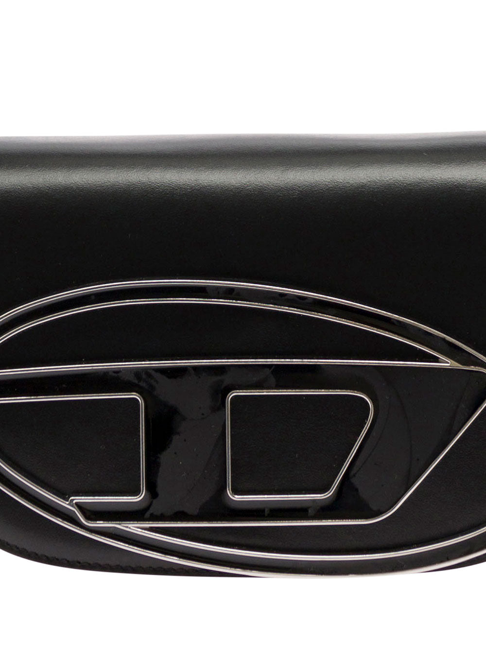 Shoulder Bag 1DR with Oval D Patch in Black Leather for Women Pmu Hand