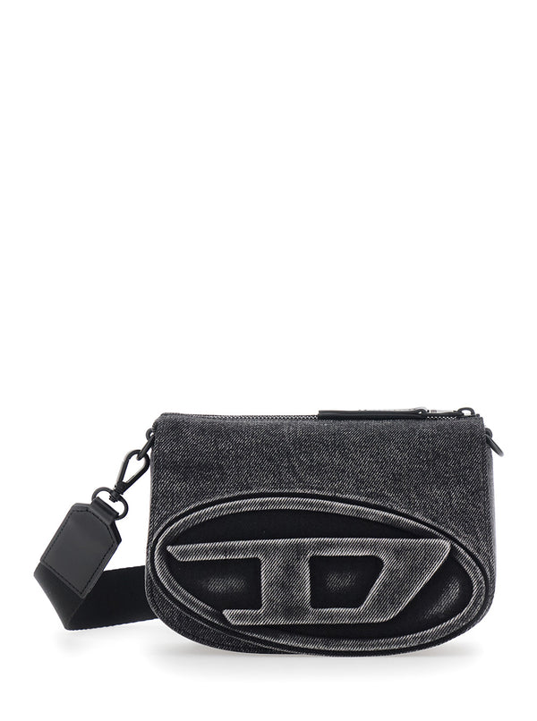 Crossbody Bag 1dr Black Cotton Shoulder