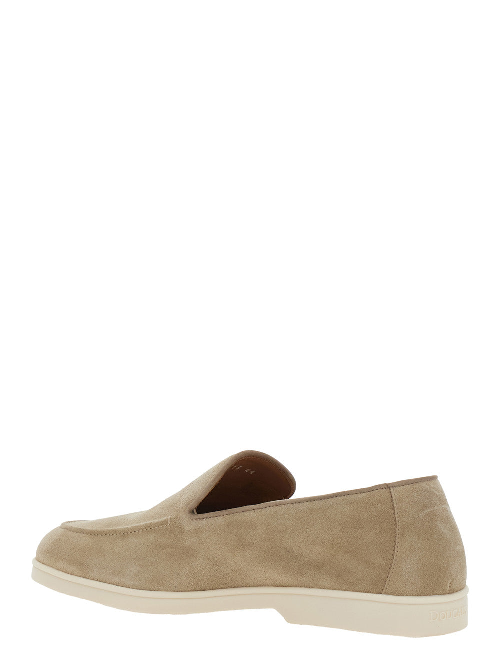 Loafers With Rounded Toe Suede Beige