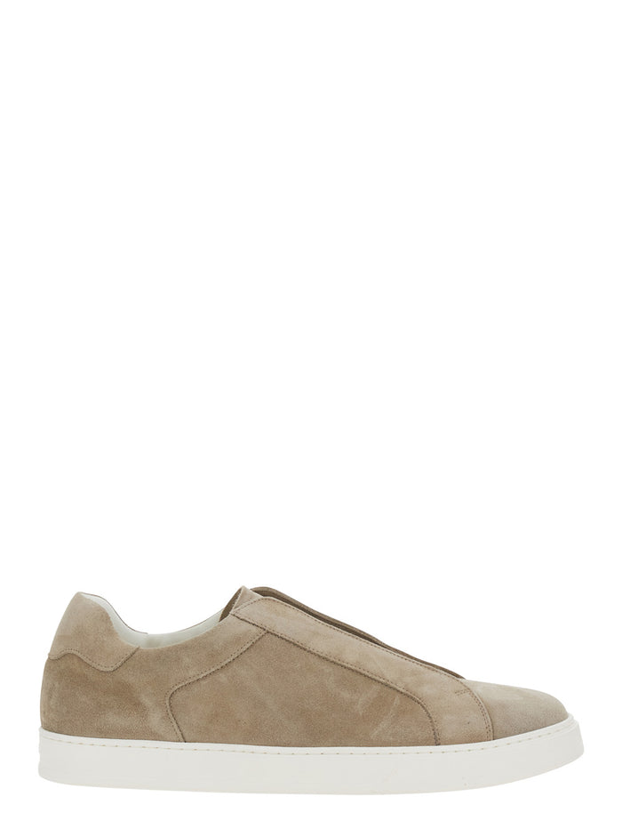 SNEAKER DU3542SPENUY009EC15 Beige with White Leather Sole for Men Calf