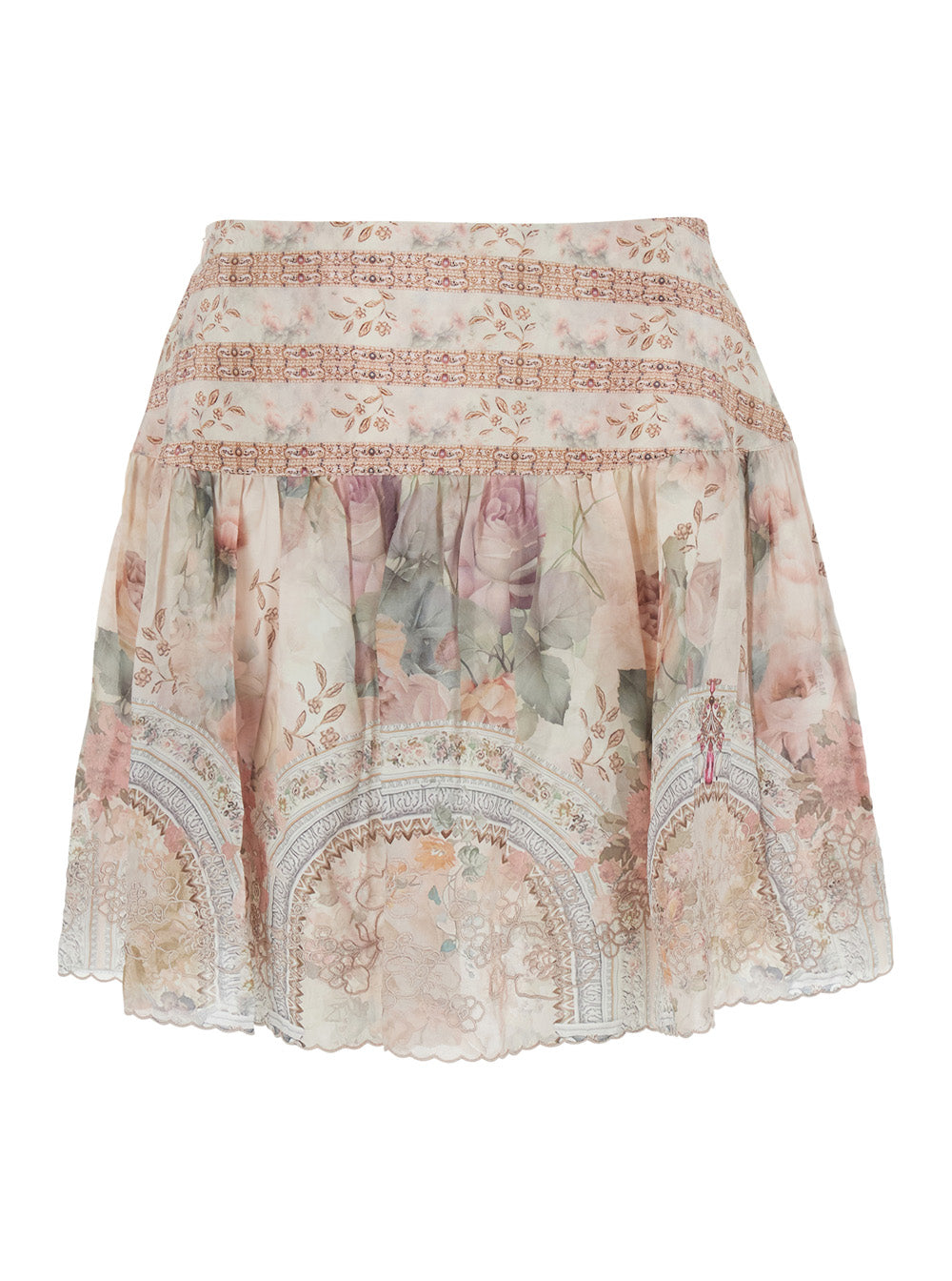 Dress Elena With Multicolor Print In Viscose Women Skirt