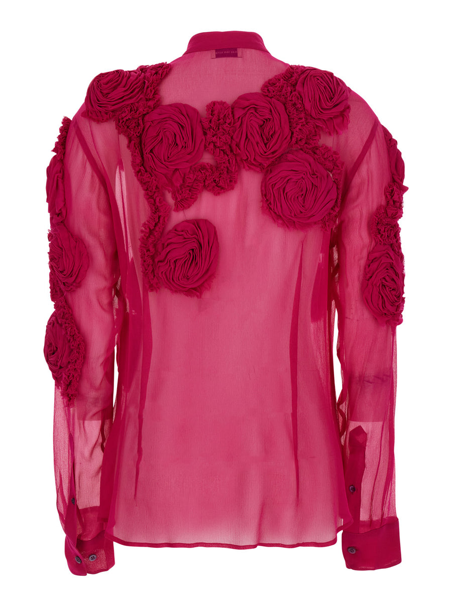 Shirt Fuchsia Silk Blouses