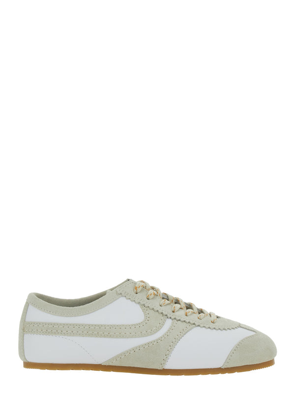 Low Top Sneaker Leather White Trainers