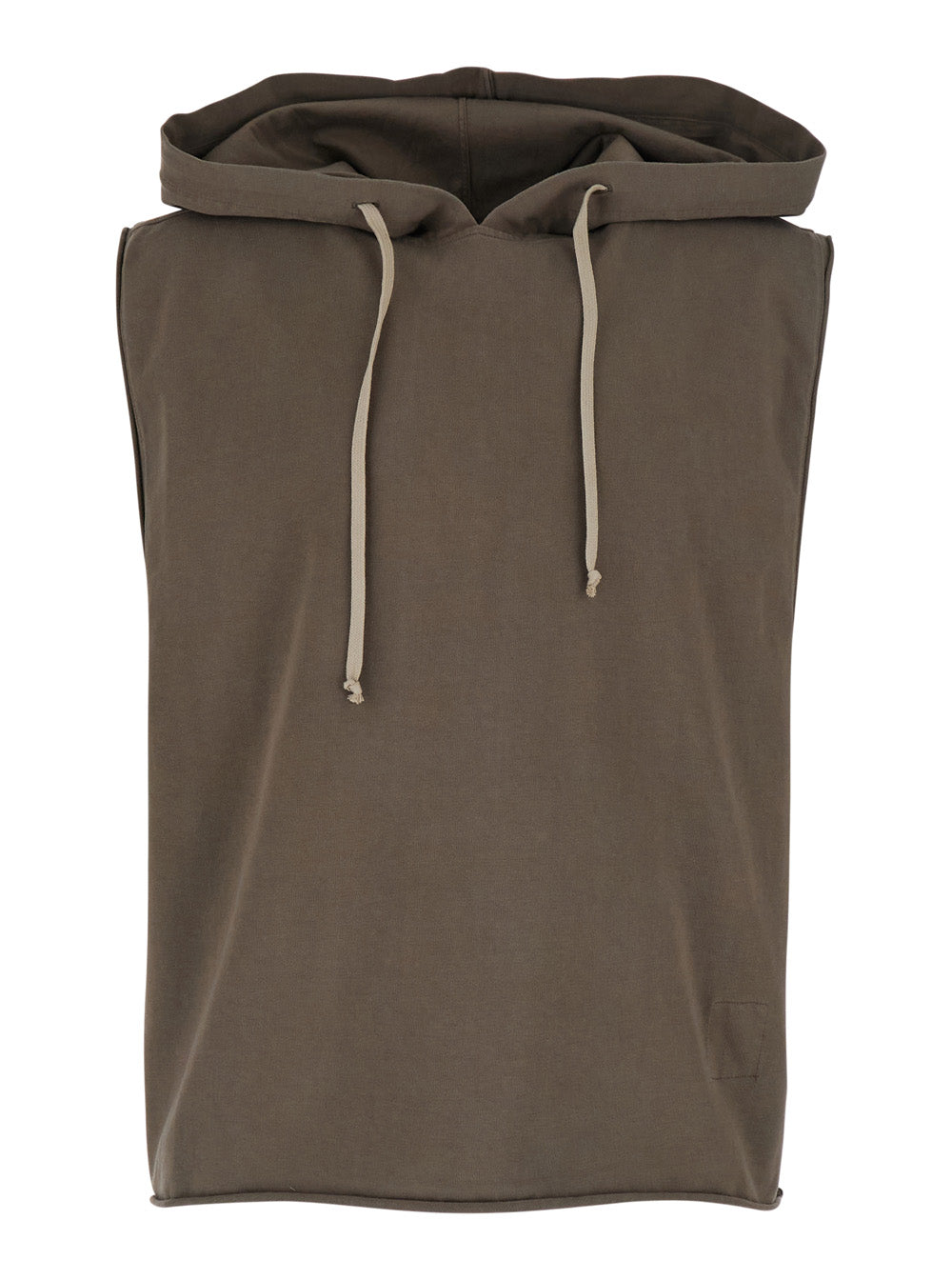 Top Hooded Tunic Gray With Hood And Long Sleeves Cotton Women Grey Tops
