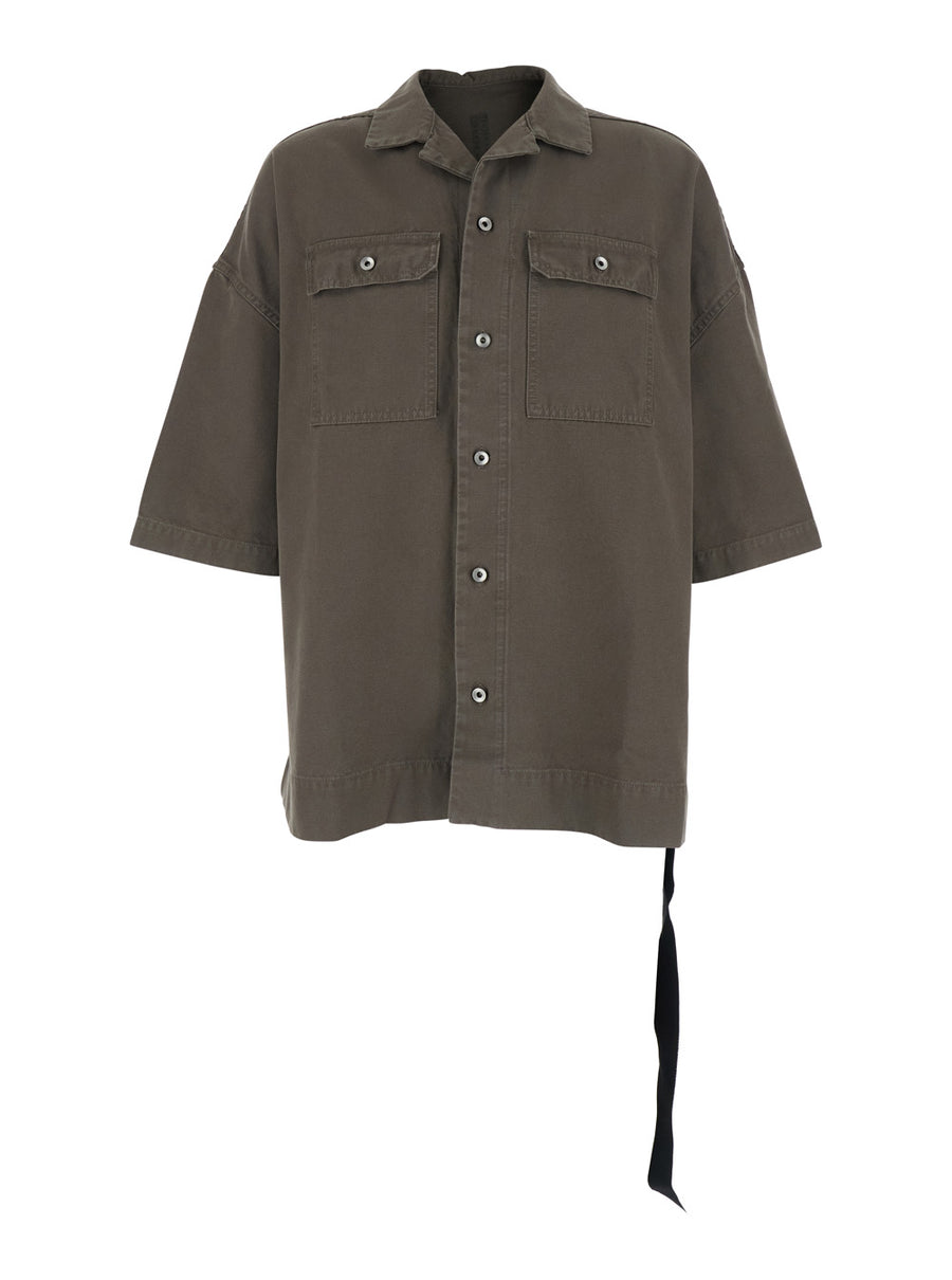Short-Sleeve Button-Up Shirt Magnum Tommy Grey Cotton